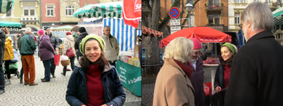 Meri Uhlig auf dem Gutenbergplatz